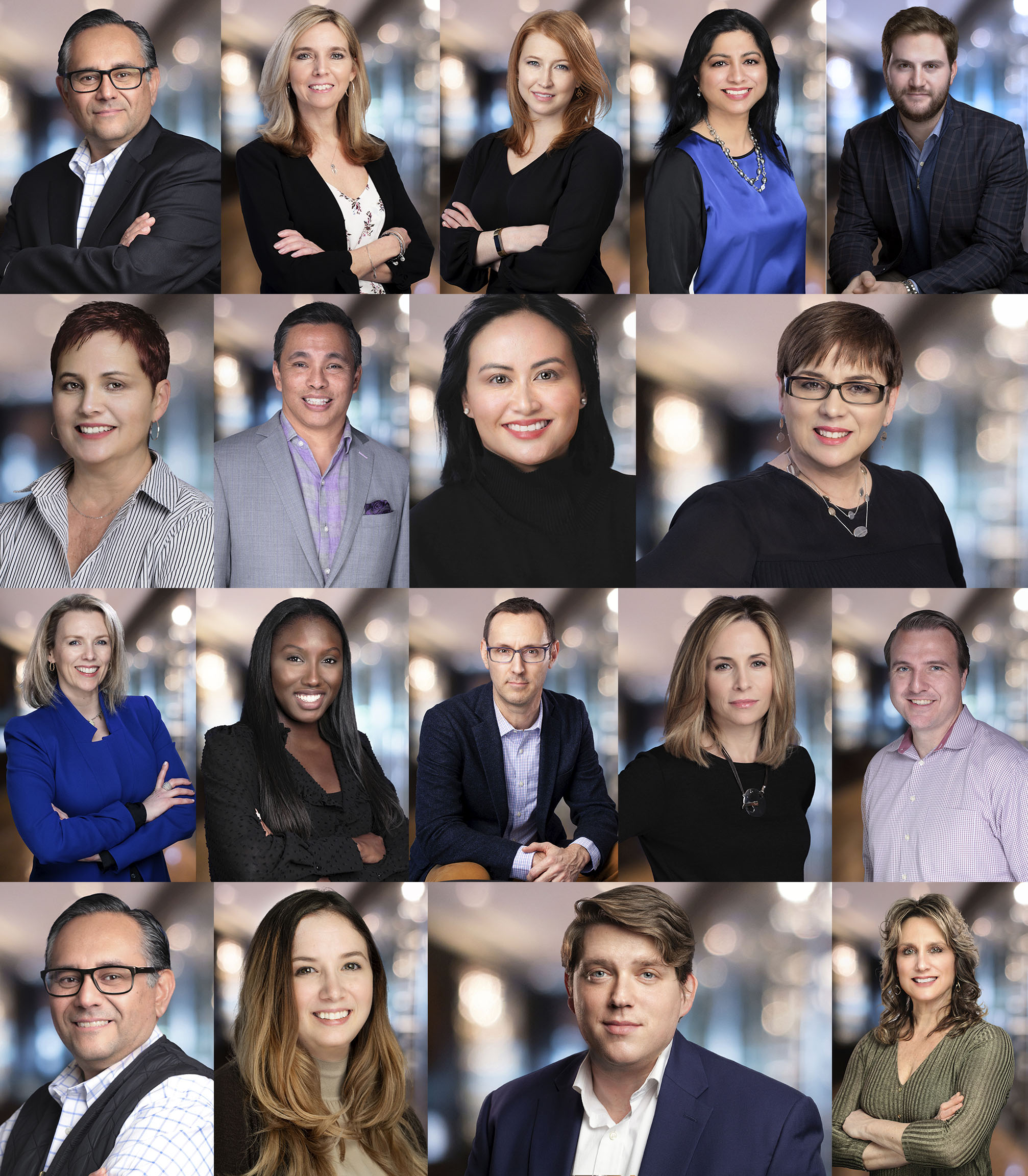 American Express Group Composite, Business Executive corporate headshots by the Best Professional Headshot photographer in NYC Tess Steinkolk