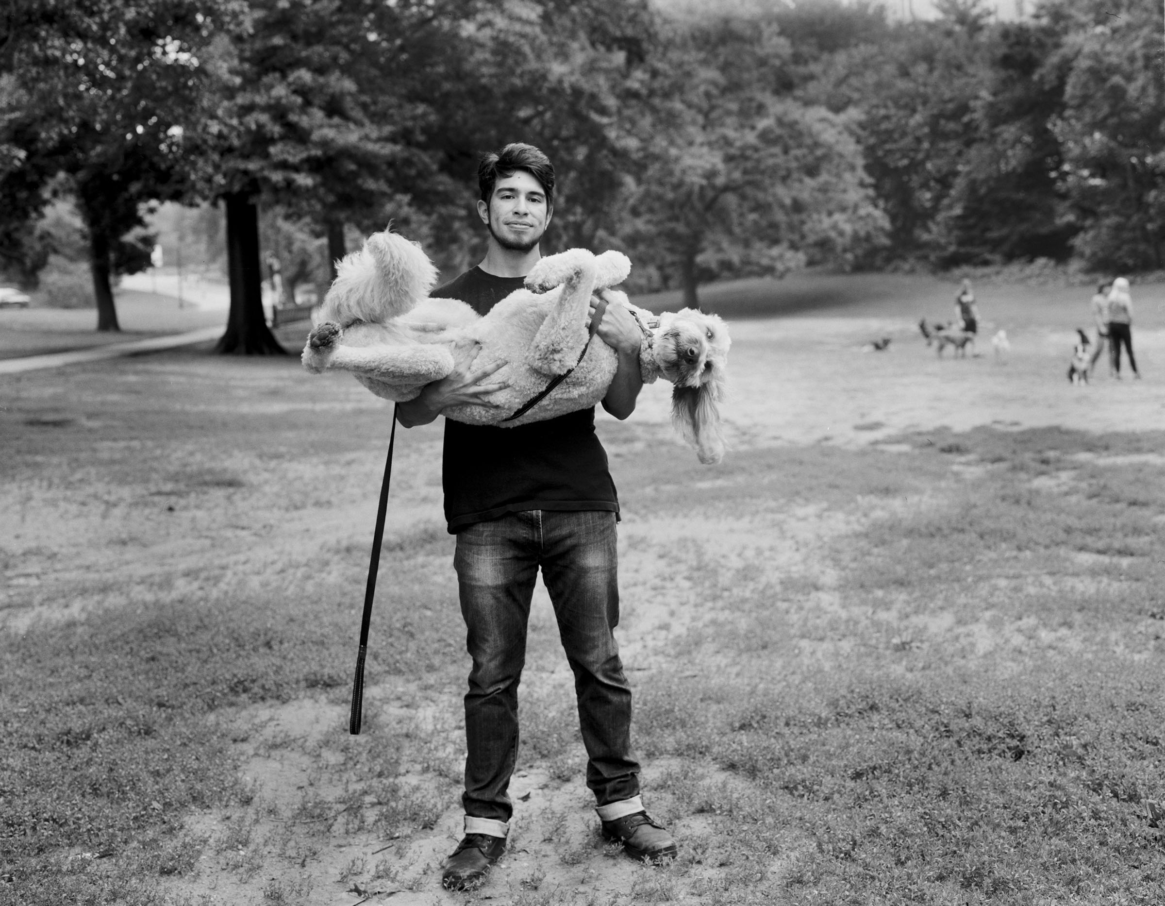 Christian and Perro, Central Park Portrait, Tess Steinkolk NYC Portraits