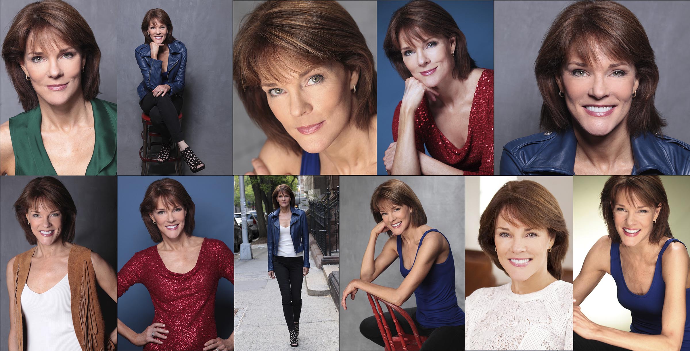Headshot session samples, 4 looks, hair and make up, Tess Steinkolk, NYC Headshot Photographer